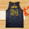 Camiseta Los Angeles Lakers Kobe Bryant NO 24 Black Mamba Snakeskin Negro