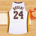 Camiseta Los Angeles Lakers Kobe Bryant NO 24 Mitchell & Ness 2009-10 Blanco