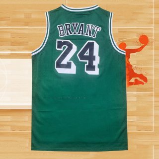 Camiseta Los Angeles Lakers Kobe Bryant NO 24 Retro Verde