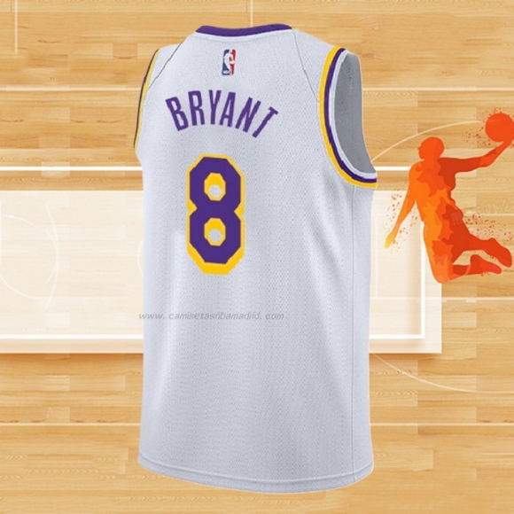 Camiseta Los Angeles Lakers Kobe Bryant NO 8 Association 2018 Blanco