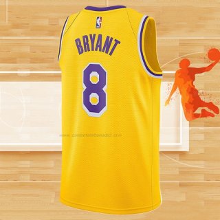 Camiseta Los Angeles Lakers Kobe Bryant NO 8 Icon 2018-19 Amarillo