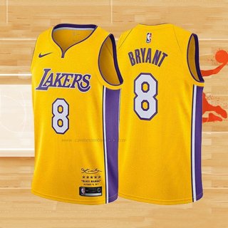 Camiseta Los Angeles Lakers Kobe Bryant NO 8 Retirement 2017-18 Oro