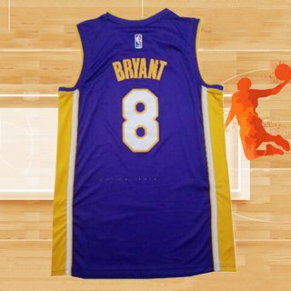 Camiseta Los Angeles Lakers Kobe Bryant NO 8 Retirement 2018 Violeta