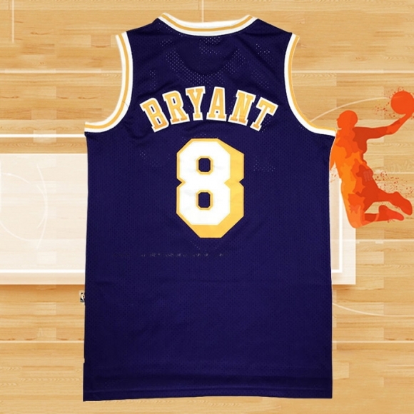 Camiseta Los Angeles Lakers Kobe Bryant NO 8 Retro Violeta