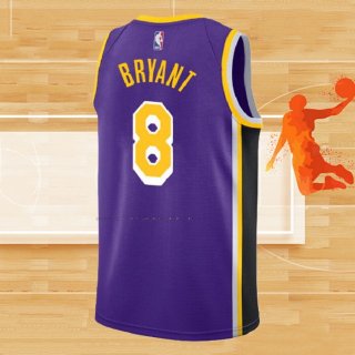 Camiseta Los Angeles Lakers Kobe Bryant NO 8 Statement Violeta