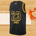 Camiseta Los Angeles Lakers Lebron James NO 23 Ciudad 2020-21 Negro