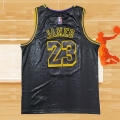 Camiseta Los Angeles Lakers LeBron James NO 23 Crenshaw Black Mamba Negro