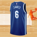 Camiseta Los Angeles Lakers LeBron James NO 6 Classic 2021-22 Azul