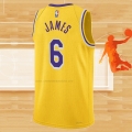 Camiseta Los Angeles Lakers LeBron James NO 6 Icon 2022-23 Amarillo