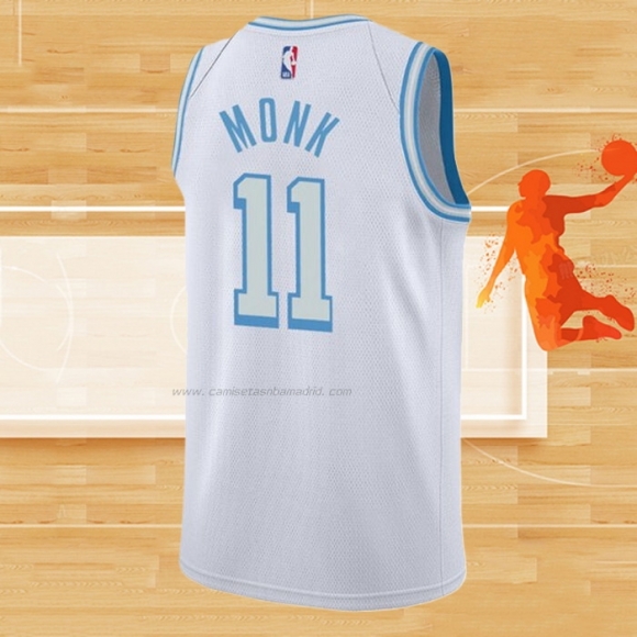 Camiseta Los Angeles Lakers Malik Monk NO 11 Ciudad 2021-22 Blanco