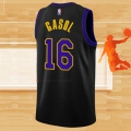 Camiseta Los Angeles Lakers Pau Gasol NO 16 Ciudad 2023-24 Negro