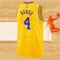 Camiseta Los Angeles Lakers Rajon Rondo NO 4 Icon Amarillo