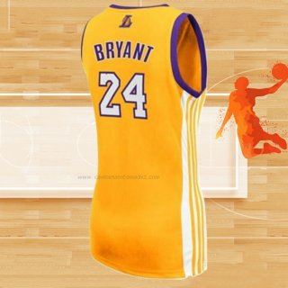 Camiseta Mujer Los Angeles Lakers Kobe Bryant NO 24 Amarillo