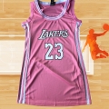 Camiseta Mujer Los Angeles Lakers Lebron James NO 23 Rosa