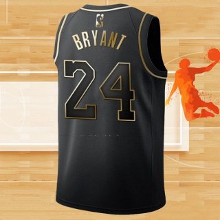 Camiseta Nino Golden Edition Los Angeles Lakers Kobe Bryant NO 24 Negro