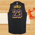 Camiseta Nino Los Angeles Lakers LeBron James NO 23 Earned 2021-22 Negro