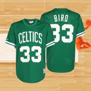 Camiseta Manga Corta Boston Celtics Larry Bird NO 33 Verde