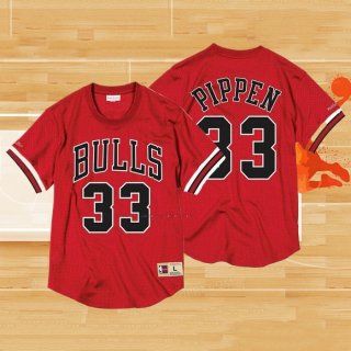 Camiseta Manga Corta Chicago Bulls Scottie Pippen NO 33 Rojo