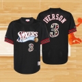 Camiseta Manga Corta Philadelphia 76ers Allen Iverson NO 3 Negro2