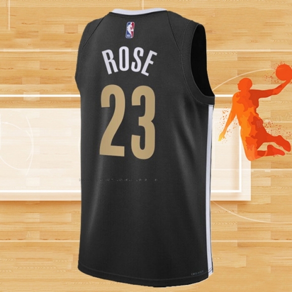 Camiseta Memphis Grizzlies Derrick Rose NO 23 Ciudad 2023-24 Negro