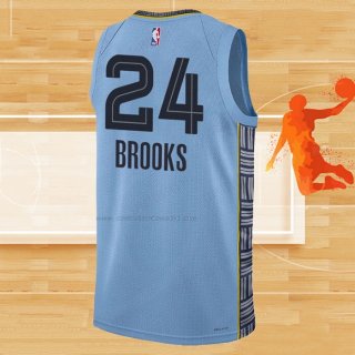Camiseta Memphis Grizzlies Dillon Brooks NO 24 Statement 2022-23 Azul