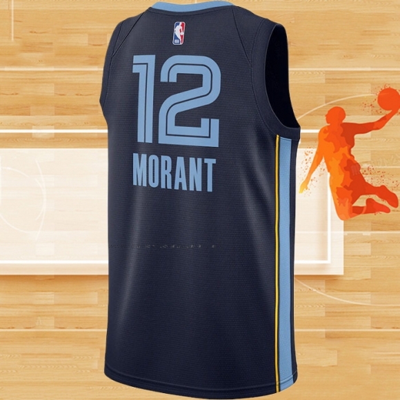 Camiseta Memphis Grizzlies Ja Morant NO 12 Icon Azul