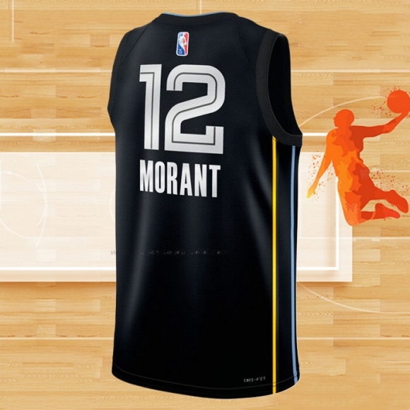 Camiseta Memphis Grizzlies Ja Morant NO 12 Select Series Negro