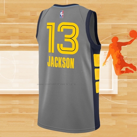 Camiseta Memphis Grizzlies Jaren Jackson Jr. NO 13 Ciudad Gris