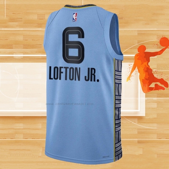 Camiseta Memphis Grizzlies Kenneth Lofton JR. NO 6 Statement 2022-23 Azul