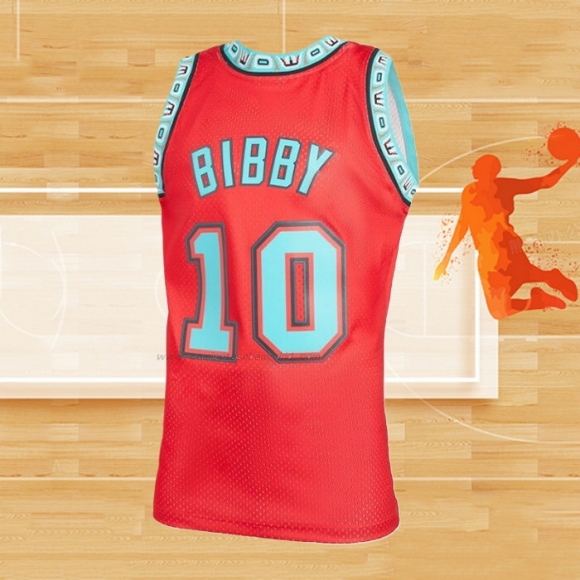 Camiseta Memphis Grizzlies Mike Bibby NO 10 Mitchell & Ness 1998-99 Rojo