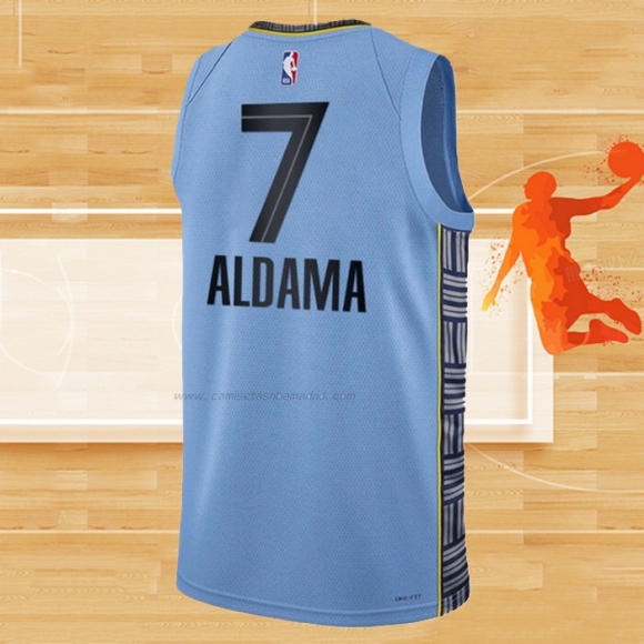 Camiseta Memphis Grizzlies Santi Aldama NO 7 Statement 2022-23 Azul