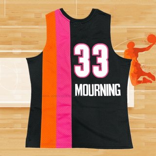 Camiseta Miami Floridians Alonzo Mourning NO 33 Hardwood Classics Throwback Negro