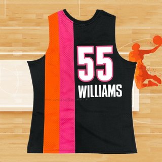 Camiseta Miami Floridians Jason Williams NO 55 Hardwood Classics Throwback Negro