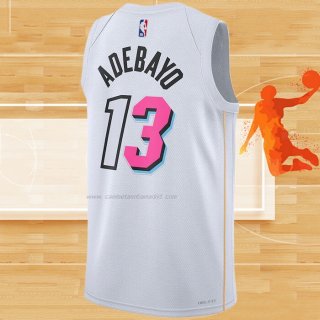 Camiseta Miami Heat Bam Adebayo NO 13 Ciudad 2022-23 Blanco