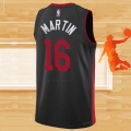 Camiseta Miami Heat Caleb Martin NO 16 Ciudad 2023-24 Negro