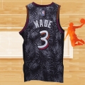 Camiseta Miami Heat Dwyane Wade NO 3 Fashion Royalty Negro