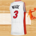 Camiseta Miami Heat Dwyane Wade NO 3 Mitchell & Ness 2005-06 Blanco