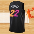 Camiseta Miami Heat Jimmy Butler NO 22 Ciudad 2021-22 Negro