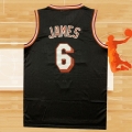 Camiseta Miami Heat LeBron James NO 6 Mitchell & Ness 2010-11 Negro