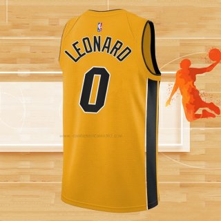 Camiseta Miami Heat Meyers Leonard NO 0 Earned 2020-21 Oro