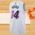 Camiseta Miami Heat Tyler Herro NO 14 Ciudad 2022-23 Blanco