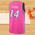 Camiseta Miami Heat Tyler Herro NO 14 Earned 2018-19 Rosa