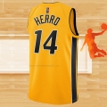 Camiseta Miami Heat Tyler Herro NO 14 Earned 2020-21 Oro