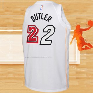 Camiseta Nino Miami Heat Jimmy Butler NO 22 Ciudad 2022-23 Blanco