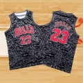 Camiseta Chicago Bulls Michael Jordan NO 23 Mitchell & Ness Negro2