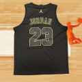 Camiseta Michael Jordan NO 23 Negro Oro