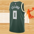 Camiseta Milwaukee Bucks Damian Lillard NO 0 Icon Verde