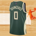 Camiseta Milwaukee Bucks Donte DiVincenzo NO 0 Earned 2020-21 Verde