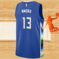 Camiseta Milwaukee Bucks Jordan Nwora NO 13 Ciudad 2022-23 Azul