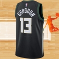 Camiseta Milwaukee Bucks Malcolm Brogdon NO 13 Statement Negro